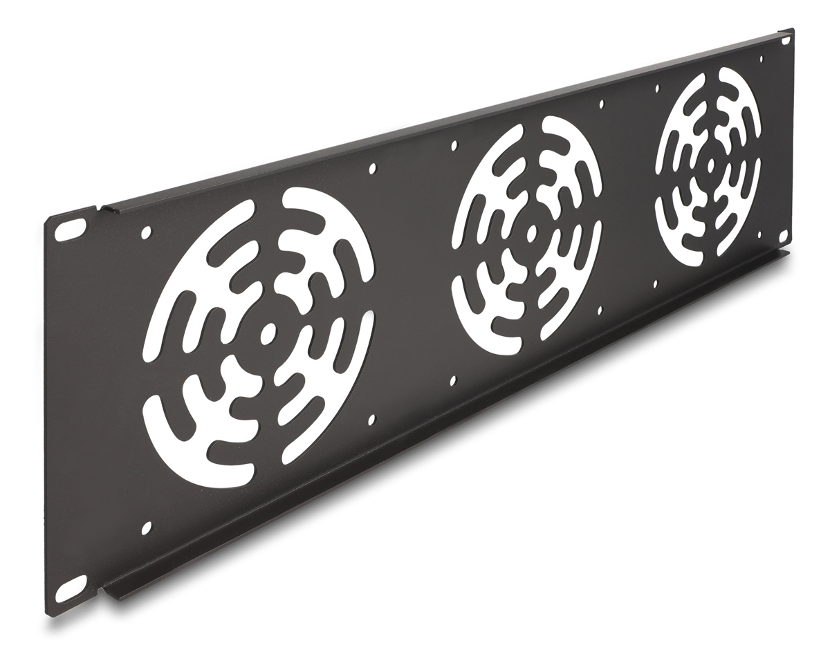 DELOCK κάλυμμα για 3x 120mm ανεμιστήρες 66747 για rack 19"/3U, μεταλλικό, μαύρο 4 DELOCK κάλυμμα για 3x 120mm ανεμιστήρες 66747 για rack 19"/3U, μεταλλικό, μαύρο - Image 2