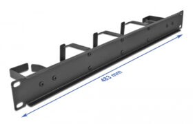 DELOCK cable management 66848 για rack 19"/1U, 5x γάντζοι, μαύρο 2