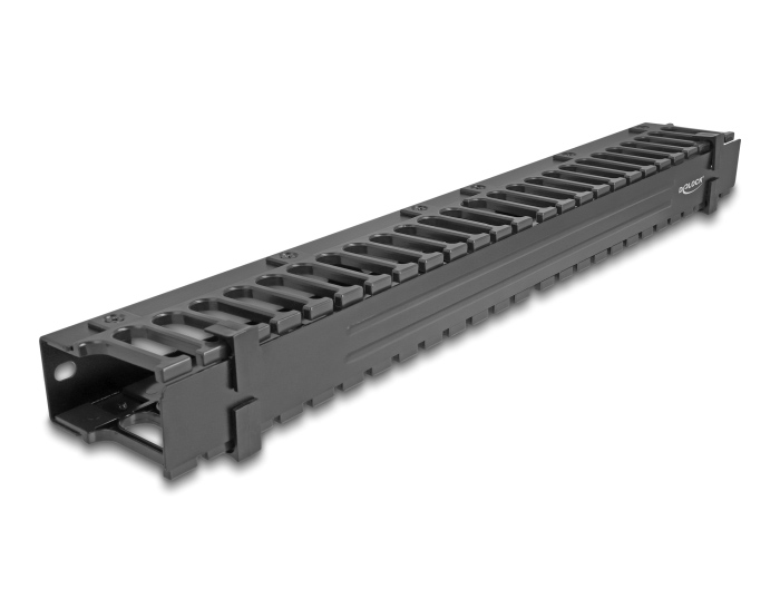 DELOCK cable management 67022 για rack 19"/1U, 3 ανοίγματα, μεταλλικό/πλαστικό, μαύρο 3 DELOCK cable management 67022 για rack 19"/1U, 3 ανοίγματα, μεταλλικό/πλαστικό, μαύρο