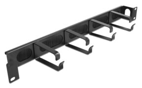 DELOCK cable management 67033, 19"/1U rack, 4x γάντζοι & βούρτσα, μαύρο 2 DELOCK cable management 67033, 19"/1U rack, 4x γάντζοι & βούρτσα, μαύρο 1