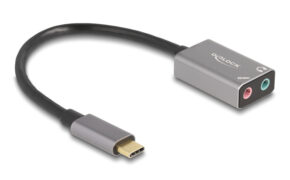 DELOCK εξωτερική κάρτα ήχου 67071, 2x 3.5mm, USB-C σύνδεση, γκρι 2 DELOCK εξωτερική κάρτα ήχου 67071, 2x 3.5mm, USB-C σύνδεση, γκρι 1