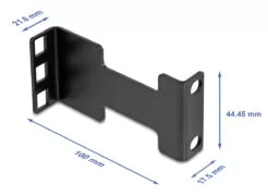 DELOCK αντάπτορας επέκτασης βάθους για rack 67272, έως 10cm, 1U, μαύρο 3