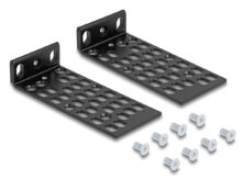 DELOCK σετ βάσεις τοποθέτησης για rack 67281, μαύρο, 2τμχ