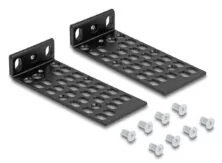 DELOCK σετ βάσεις τοποθέτησης για rack 67281, μαύρο, 2τμχ