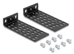 DELOCK σετ βάσεις τοποθέτησης για rack 67281, μαύρο, 2τμχ 1