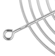 DELOCK σχάρα για 80mm ανεμιστήρα 67306, μεταλλική, ασημί 2