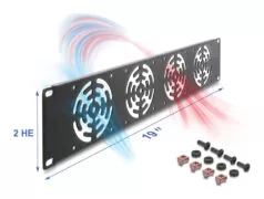 DELOCK κάλυμμα για 4x 80mm ανεμιστήρες 67416 για rack 19"/2U, μεταλλικό, μαύρο 6 DELOCK κάλυμμα για 4x 80mm ανεμιστήρες 67416 για rack 19"/2U, μεταλλικό, μαύρο 2