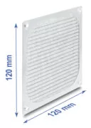 DELOCK σχάρα για 120mm ανεμιστήρα 67458 με φίλτρο σκόνης, μεταλλική, ασημί 2