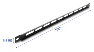 DELOCK cable management panel 67459 για rack 19", 0.5U, βάθος 9mm, μεταλλικό, μαύρο 2