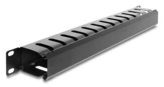 DELOCK cable management 67628 για rack 19"/1U, με βούρτσα προστασίας, μεταλλικό, μαύρο 2