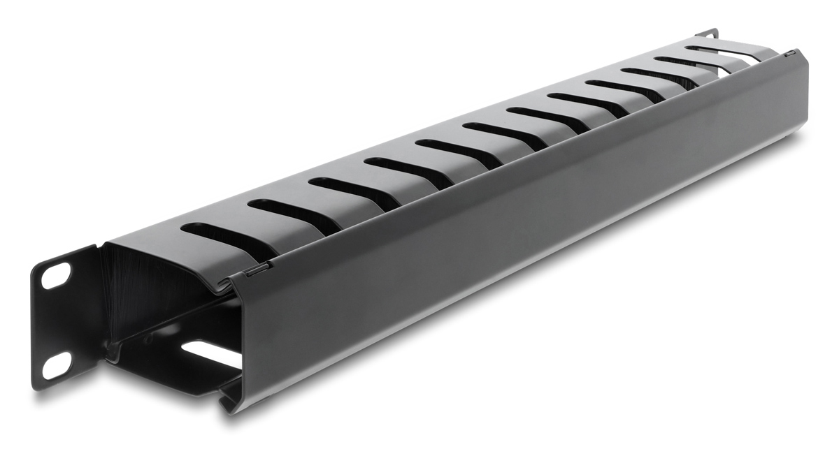 DELOCK cable management 67628 για rack 19"/1U, με βούρτσα προστασίας, μεταλλικό, μαύρο 4 DELOCK cable management 67628 για rack 19"/1U, με βούρτσα προστασίας, μεταλλικό, μαύρο - Image 2