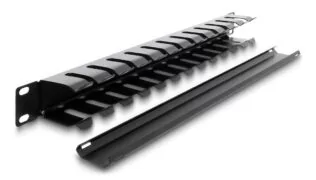 DELOCK cable management 67628 για rack 19"/1U, με βούρτσα προστασίας, μεταλλικό, μαύρο 3
