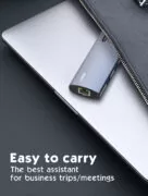 LDNIO docking station DS-16H, 6 θυρών, USB-C σύνδεση, 4K, 100W PD, γκρι 3