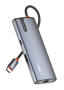 LDNIO docking station DS-16H, 6 θυρών, USB-C σύνδεση, 4K, 100W PD, γκρι 1