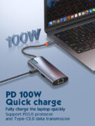 LDNIO docking station DS-16H, 6 θυρών, USB-C σύνδεση, 4K, 100W PD, γκρι 24 LDNIO docking station DS-16H, 6 θυρών, USB-C σύνδεση, 4K, 100W PD, γκρι 9
