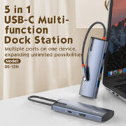 LDNIO docking station DS-15H, 5 θυρών, USB-C σύνδεση, 4K, 100W PD, γκρι 16 LDNIO docking station DS-15H, 5 θυρών, USB-C σύνδεση, 4K, 100W PD, γκρι 2