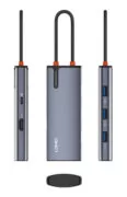 LDNIO docking station DS-15H, 5 θυρών, USB-C σύνδεση, 4K, 100W PD, γκρι 4