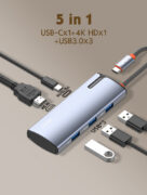 LDNIO docking station DS-15H, 5 θυρών, USB-C σύνδεση, 4K, 100W PD, γκρι 21 LDNIO docking station DS-15H, 5 θυρών, USB-C σύνδεση, 4K, 100W PD, γκρι 7