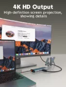 LDNIO docking station DS-15H, 5 θυρών, USB-C σύνδεση, 4K, 100W PD, γκρι 9