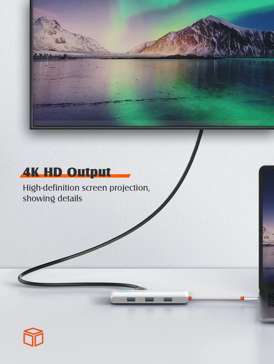 LDNIO docking station DS-25H, 5 θυρών, USB-C σύνδεση, 4K, 100W PD, μαύρο 8 LDNIO docking station DS-25H, 5 θυρών, USB-C σύνδεση, 4K, 100W PD, μαύρο - Image 6