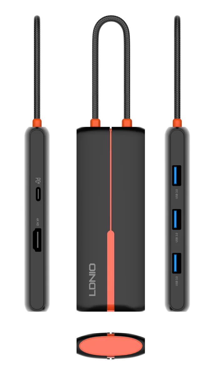 LDNIO docking station DS-25H, 5 θυρών, USB-C σύνδεση, 4K, 100W PD, μαύρο 13 LDNIO docking station DS-25H, 5 θυρών, USB-C σύνδεση, 4K, 100W PD, μαύρο - Image 11
