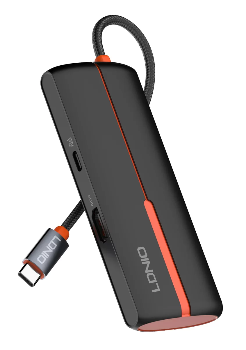 LDNIO docking station DS-25H, 5 θυρών, USB-C σύνδεση, 4K, 100W PD, μαύρο 3 LDNIO docking station DS-25H, 5 θυρών, USB-C σύνδεση, 4K, 100W PD, μαύρο