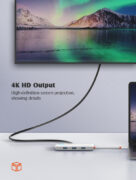 LDNIO docking station DS-26H, 6 θυρών, USB-C σύνδεση, 4K, 100W PD, λευκό 4