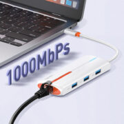 LDNIO docking station DS-26H, 6 θυρών, USB-C σύνδεση, 4K, 100W PD, λευκό 5