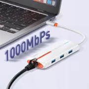 LDNIO docking station DS-26H, 6 θυρών, USB-C σύνδεση, 4K, 100W PD, λευκό 5