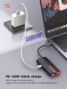 LDNIO docking station DS-26H, 6 θυρών, USB-C σύνδεση, 4K, 100W PD, λευκό 6