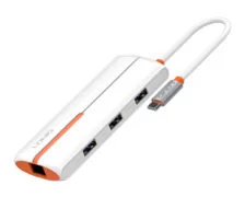 LDNIO USB hub DS-26U με θύρα δικτύου, 6 θυρών, USB-C σύνδεση, 100W PD, λευκό 2 LDNIO USB hub DS-26U με θύρα δικτύου, 6 θυρών, USB-C σύνδεση, 100W PD, λευκό 1