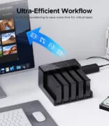 ORICO docking station για 2.5" ή 3.5" SATA HDD/SSD 6558US3-C, 5 θέσεων, 5Gbps, clone function, μαύρο 2