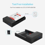 ORICO docking station για 2.5" ή 3.5" SATA HDD/SSD 6518US3-V2, 5Gbps, μαύρο 9 ORICO docking station για 2.5" ή 3.5" SATA HDD/SSD 6518US3-V2, 5Gbps, μαύρο 2