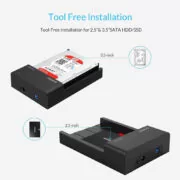 ORICO docking station για 2.5" ή 3.5" SATA HDD/SSD 6518US3-V2, 5Gbps, μαύρο 9 ORICO docking station για 2.5" ή 3.5" SATA HDD/SSD 6518US3-V2, 5Gbps, μαύρο 2