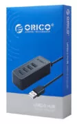 ORICO USB hub W5P-U2, 4x θυρών, USB 2.0, 480Mbps, USB σύνδεση, 1m καλώδιο, μαύρο 5