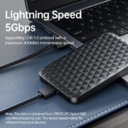 ORICO θήκη για 2.5" SATA HDD/SSD 2520U3-V1, 5Gbps, μαύρη 11 ORICO θήκη για 2.5" SATA HDD/SSD 2520U3-V1, 5Gbps, μαύρη 2
