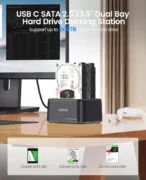 ORICO docking station για 2.5" ή 3.5" SATA HDD/SSD 6829C3-V1, 2 θέσεων, 5Gbps, μαύρο 2