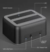 ORICO docking station για 2.5" ή 3.5" SATA HDD/SSD 6829C3-V1, 2 θέσεων, 5Gbps, μαύρο 4