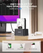 ORICO docking station για 2.5" ή 3.5" SATA HDD/SSD 6819C3-V1, 5Gbps, μαύρο 2