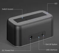 ORICO docking station για 2.5" ή 3.5" SATA HDD/SSD 6819C3-V1, 5Gbps, μαύρο 4