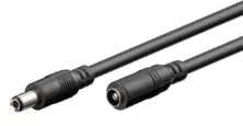 GOOBAY καλώδιο προέκτασης τροφοδοσίας 71401, 5.5x2.5mm, 3m, μαύρο