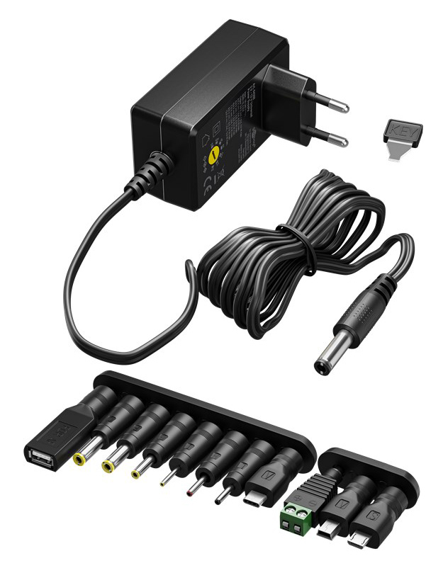 GOOBAY επιτοίχιος φορτιστής 74436, 5V-15V, 36W, 12 tips 3 GOOBAY επιτοίχιος φορτιστής 74436, 5V-15V, 36W, 12 tips
