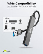 GOOBAY USB hub 74456, 4x θυρών, USB 3.2, 5Gbps, USB σύνδεση, γκρι 13 GOOBAY USB hub 74456, 4x θυρών, USB 3.2, 5Gbps, USB σύνδεση, γκρι 4