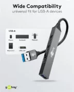 GOOBAY USB hub 74456, 4x θυρών, USB 3.2, 5Gbps, USB σύνδεση, γκρι 13 GOOBAY USB hub 74456, 4x θυρών, USB 3.2, 5Gbps, USB σύνδεση, γκρι 4