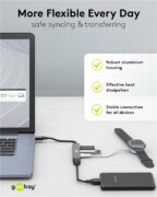 GOOBAY USB hub 74456, 4x θυρών, USB 3.2, 5Gbps, USB σύνδεση, γκρι 15 GOOBAY USB hub 74456, 4x θυρών, USB 3.2, 5Gbps, USB σύνδεση, γκρι 6