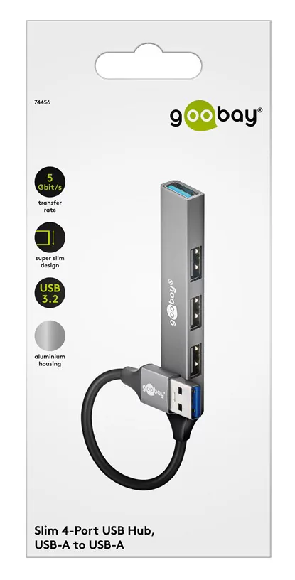GOOBAY USB hub 74456, 4x θυρών, USB 3.2, 5Gbps, USB σύνδεση, γκρι 10 GOOBAY USB hub 74456, 4x θυρών, USB 3.2, 5Gbps, USB σύνδεση, γκρι - Image 8