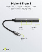 GOOBAY USB hub 74457, 4x θυρών, USB 3.2, 5Gbps, USB-C σύνδεση, γκρι 12 GOOBAY USB hub 74457, 4x θυρών, USB 3.2, 5Gbps, USB-C σύνδεση, γκρι 3