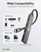 GOOBAY USB hub 74457, 4x θυρών, USB 3.2, 5Gbps, USB-C σύνδεση, γκρι 13 GOOBAY USB hub 74457, 4x θυρών, USB 3.2, 5Gbps, USB-C σύνδεση, γκρι 4