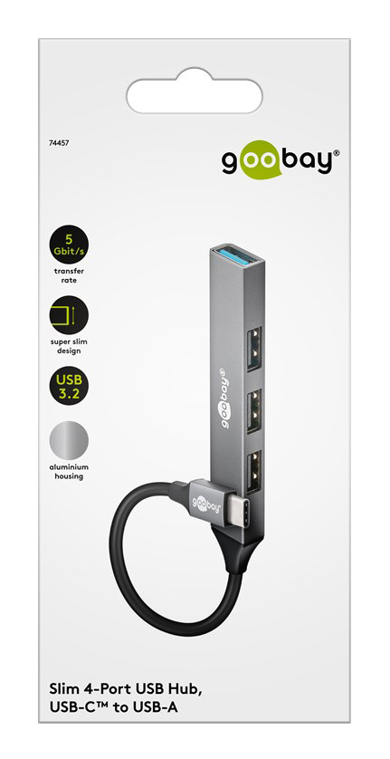 GOOBAY USB hub 74457, 4x θυρών, USB 3.2, 5Gbps, USB-C σύνδεση, γκρι 10 GOOBAY USB hub 74457, 4x θυρών, USB 3.2, 5Gbps, USB-C σύνδεση, γκρι - Image 8