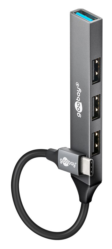 GOOBAY USB hub 74457, 4x θυρών, USB 3.2, 5Gbps, USB-C σύνδεση, γκρι 3 GOOBAY USB hub 74457, 4x θυρών, USB 3.2, 5Gbps, USB-C σύνδεση, γκρι